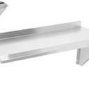 Stainless Steel Shelf 12" x 24", 210LBS Wall Mounted Commercial Stainless Steel Shelving, Stable Stainless Wall Shelf for Kitchen, Bar, Restaurant and Garage