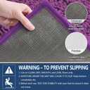 Arotive Luxury Bathroom Rugs 24x16, Extra Soft Thick Absorbent Shaggy Chenille Bath Rugs, Non-Slip Machine Wash Dry, Bath Mats for Bathroom Floor, Tub and Shower, Home Decor Accessories, Purple