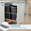 2 x 10 Gal Pull Out Trash Can Under Cabinet, Under Sink Garbage Bin Kit with Soft-Close Slides, Recycling and Waste Combo for Kitchen, Laundry | Requires Minimum Cabinet Opening 18" W x 24" D