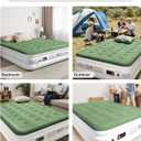 Zearna Full Size Air Mattress with Built in Pump, 18" Raised Comfort Air Bed, Upgraded Flocked Top Blow up Mattress with Carrying Bag, Inflatable Mattress for Guests & Home, AirBed, 650 lbs Max