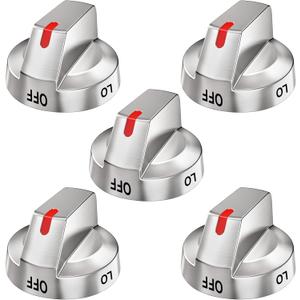 S-Union DG64-00473A Stove Knobs Compatible with Samsung Stove Knob Replacement,for Samsung Gas Range Oven Knobs Parts NX58H5600SS NX58H5650WS NX58J7750SS NX58F5700WS Burner Control Dial Perilla,5pcs
