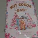 Joyline Vintage Pink Christmas Decor Gifts Rustic Hot Cocoa Cookies Bar Gingerbread Tin Sign for Home Farmhouse Kicthen Cafe Bar Wall Decor 8 x 12 inches (3237)