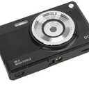 56MP 1080P Digital Camera, 8X Digital Zoom Auto Focus Point and Shoot Video Camera with 2.8 Inch Display, Compact Travel Vintage Camera Gifts for Teens Students Adults (Black