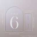 JINMURY Frosted Arch Table Numbers for Wedding Reception, 10 Pack 5x7" Frosted Arch Acrylic Signs with Holder Acrylic Table Numbers 1-10, Perfect for Centerpiece Wedding Reception