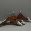 Ulimart Wooden Shirt Hangers  Pack of 30 Sturdy Wood Hangers, Ideal for Laundry & Everyday Use, Heavy Duty, Walnut