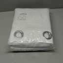 NICETOWN 100% Blackout Window Curtain Panels, Cold and Full Light Blocking Drapes with Black Liner for Nursery, 84 inches Drop Thermal Insulated Draperies (White, 2 Pieces, 52 Wide Each Panel)