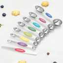 Measuring Spoons Set, Stainless Steel Measuring Spoons for Cooking and Baking, Multicolor, Set of 8