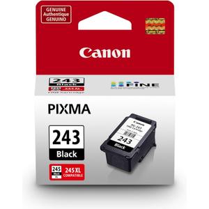 Canon PG-243 Genuine Black Ink Cartridge, Compatible with iP2820, MX492, MG2420/2520/2920/2922/2924/3020/2525, TS3120/302/302a/202/4520/3320