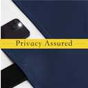 NICETOWN French Blackout Door Window Curtains, Privacy Front Door Curtains for Classroom, Thermal Insulated Tie Up Shades Window Covering Shade for Office, 8" Wide x 36" Long, 1 Panel, Navy