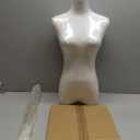 SHAREWIN Female Mannequin Torso Women Dress Forms for Sewing Manicanequin Body High Stability Gold Metal Stand for Clothing Dress Jewelry Display Adjustable Height 50-70 Thin Body