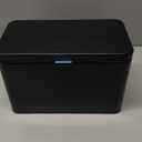 Stainless Steel Hanging Can with Lid and Inner Bin, 2 Gallon Kitchen Compost Bin for Counter Top, Under Sink or Wall Mount, Small Garbage Can for Cupboard/Bathroom/Bedroom/RV, Black