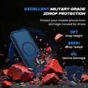 4 x DEERLAMN Magnetic Shockproof Case for iPhone 16 6.1-Inch, [Compatible with MagSafe] [Military Grade Drop Protection] Translucent 2-Layer Durable Bumper Heavy Duty Protecive Phone Cover, Matte+Blue