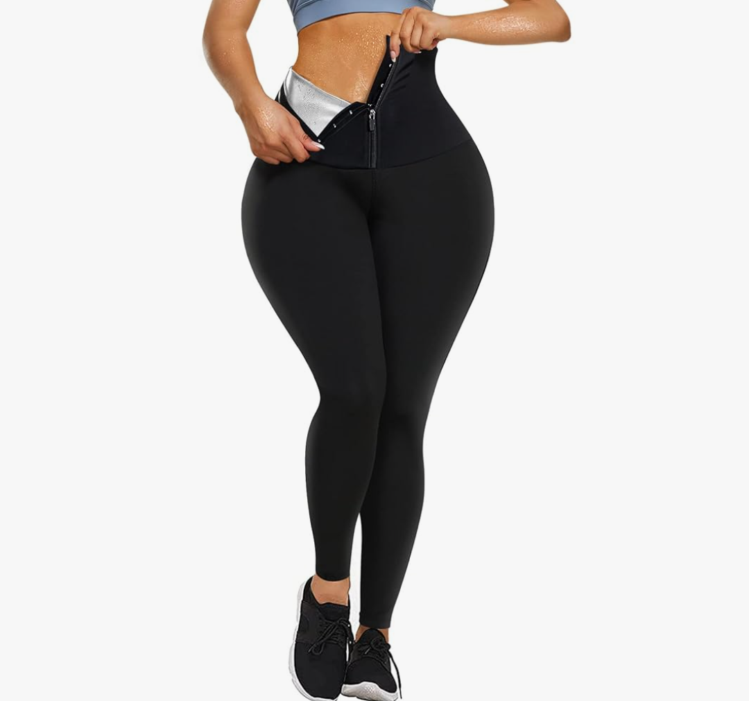 SCARBORO Sauna Sweat Pants for Women High Waist Compression Slimming Weights Thermo Legging Workout Body Shaper Sauna Suit Large