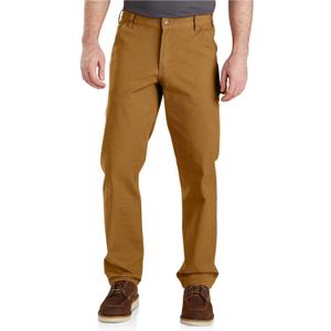 Carhartt Men's Relaxed Straight Rugged Flex Duck Dungaree (Brown, L)
