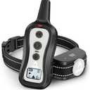 PATPET Dog Training Collar Shock Collar with Remote - 3 Training Modes, Beep, Vibration and Shock, Up to 1000 ft Remote Range, Rainproof for Small Medium Large Dogs (Light grey)