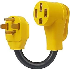 NEMA 14-30P to 14-50R EV Charger Adapter Cord， 30 AMP Dryer to 50 AMP EV/RV Conversion Adapter for Leave 2 Charging, Compatible with Tesla and RV Use