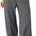 Xiaoxuemeng Womens Baggy Wide Leg Pants Casual Elastic Waisted Palazzo Harem Pants with Pockets (Large, Darkgrey)