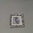 Mud Pie Square Wavy Metal Mini Frame; 5" X 5"