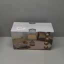 UMEXUS 10 Small Ceramic Cordless Table Lamp with Timer, Dimmer, Linen Shade, Remote Control, Rechargeable Battery Light for Patio Nightstand Kitchen Counter Living Room Side Table, Bulb Included (10"H Mini - Rope accent design)