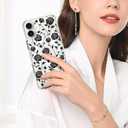 Magnetic for iPhone 16 Plus Case [Compatible with MagSafe][with Screen + Camera Protector] Clear Rose Floral Flower Pattern Design, Slim Shockproof Phone Cover for Women Girls