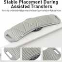 Rotating Transfer Board with Turntable & Dual Assisted Handles - FSA/HSA - Eligible Sliding Transfer Board for Wheelchair to Bed or Sofa, Non-Slip Home Care Mobility Aid for Seniors & Caregivers White