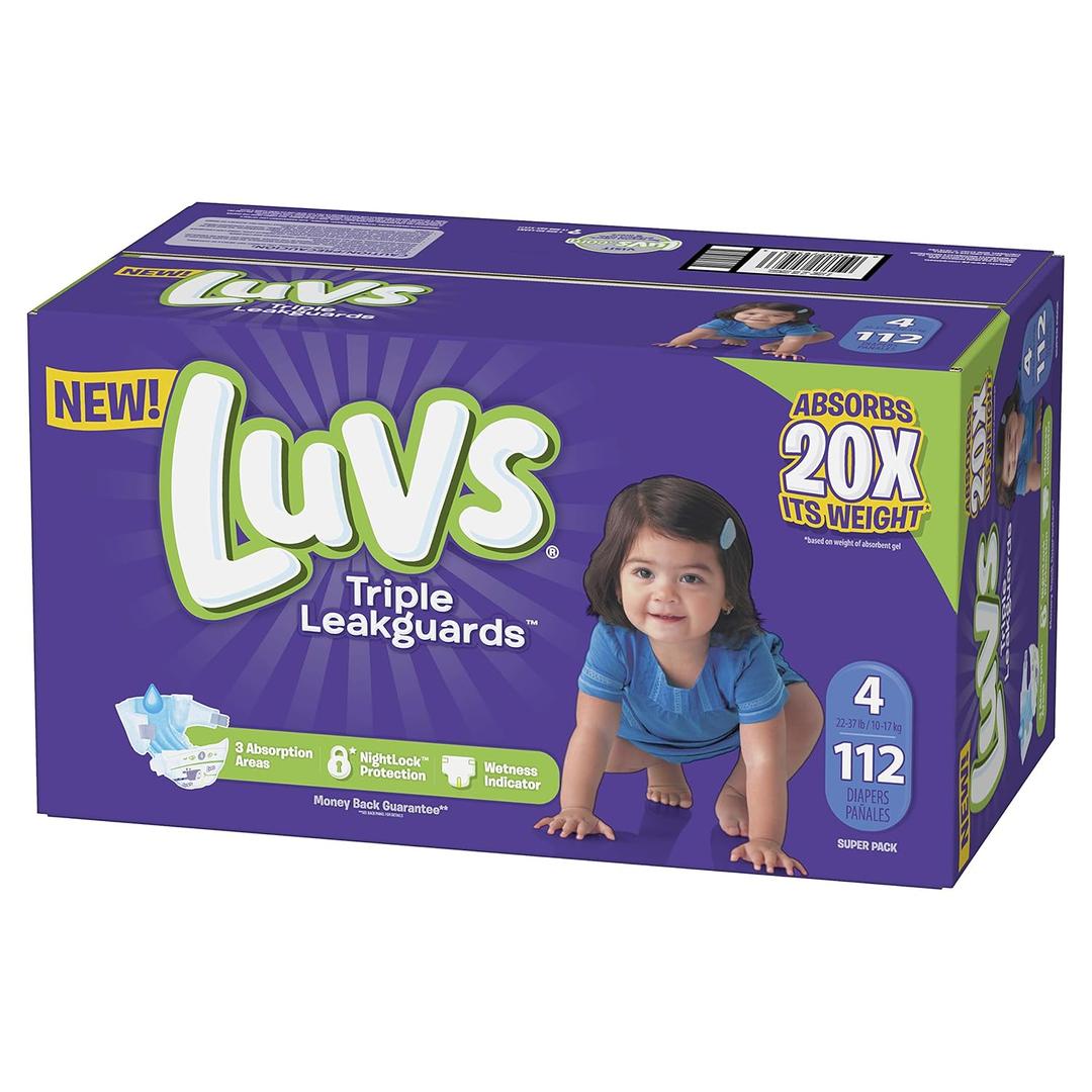 Luvs Luvs Pro Level Leak Protection Diapers Size 4 112 Count, 112 Count