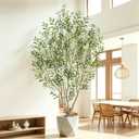 8ft Olive Trees Artificial Indoor, Tall Faux Olive Tree with Realistic Leaves and Lifelike Olives Fruits, Large Fake Silk Plant for Living Room Office Bedroom Balcony Home Decor