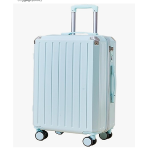 Suitcase Fashionable Retro Anti-collision Trolley Case With Zipper Charging Port Travel Password Box For Men And Women Luggage(Blue)