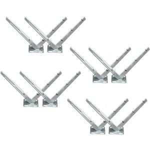 GZHERVICES 4 Pair Razor Wire Bracket, Hot-dip Galvanised V-Bracket, Barb Wire Extension Bracket, Roll Concertina Garden Fence Wire Bracket