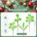 8 Pcs Lime Green Furry Picks for Christmas Tree 15'' Christmas Curly Tree Sticks Green Christmass Trees Topper Decorations Xmas Trees Fillers Branches Ornaments Stems for Holiday Xmas Decor