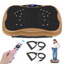 Vibration Plate Exercise Machine, Health & Fitness Full Body Vibration Platform, Portable Vibration Plate Platform for Weight Loss Home Fitness, w/Resistance Bands+Remote