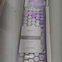 FOPETT Wireless Keyboard and Mouse Cute Mouse and Keyboard 2.4G Wireless Keyboards with Colorful 68 Keys Typewriter Retro Round Keycap for PC, Laptop,Tablet,Computer Windows - Purple Colorful