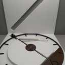 Cuspin Large Wall Clock 30 Inch Modern Farmhouse Wall Clock Battery Operated for Living Room Decor, Walnut Wood Dial with Black Metal Frame, Silent Non Ticking Clocks for Kitchen, Office, Bedroom