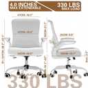 Ergonomic Office Chair - High Back Desk Chair with Adjustable Lumbar Support, Breathable Mesh Back, 330LBS Capacity, Easy Assembly, for Home Office Executive Computer Task, 21.65 inches x 20.07 inches x 42.52 inches
