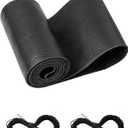 BELINOUS Leather Steering Wheel Cover Lace Up, Stitch on Steering Wheel Wrap, Universal Fit 13-20 Inch Car Truck Pickup Boat, A Whole Piece of Cowhide, DIY w/Needle Thread (Size XXL3, Black)