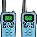 Walkie Talkies for Adults,Kalisnhon walkie talkies with 22 FRS Channels，walkie Talkie Long Range with Flashlight VOX LCD Display Two Way radios for Cycling Camping Hiking(2 Pack) 2-Blue