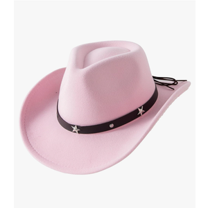 Lanzom Kids Girls Boys Cowboy Cowgirl Hat with Buckle Belt Toddlers Felt Western Hat S