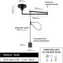 Off Center Light Fixture Cord Kit, Industrial Pendant Light Cord Kit, Black