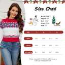 LUBOT Christmas Sweaters Cardigans for Women Ugly Soft Fuzzy Knit Long Sleeve Pullover for Christmas Party Holiday S-XXL ((Cropped) Red & White)