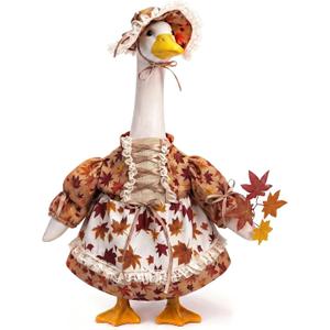 Fall Porch Goose Outfits Fits 23" Garden Yard Patio Goose Statue