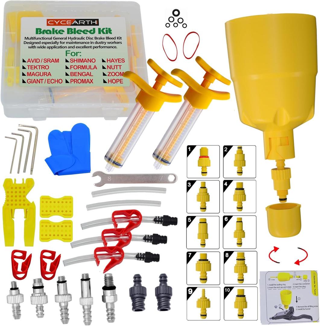 Bicycle Hydraulic Disc Brake Oil Bleed Kit for All Brakes Shimano,SRAM,AVID,TEKTRO,MAGURA,Hayes,Bike Brake Repair Tool
