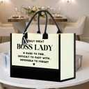 Canvas Tote Bag for Women Zipper Makeup Bag (Trulygreat)