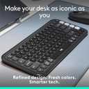 Logitech POP ICON Keys Wireless Bluetooth Keyboard, Comfortable Typing, Programmable Keys, Easy-Switch Between up to 3 Devices, for Laptop, Tablet, PC Graphite and White