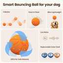 Invengo Interactive Dog Ball, Automatic Rolling Dog Toys with 3 Play Modes, E-TPU Material Dog Balls, IP65 Waterproof Interactive Dog Toys for Medium Dogs(Orange)