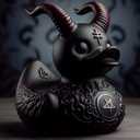 Duck Goth Decor Satanic - Gothic Resin Duck Statue for Halloween Car Accessories, Punk Rock Collectibles, Unique Collectible Gifts, Dark Satanic Gifts & Desk Ornaments