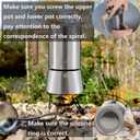 Sivaphe Stainless Steel Stovetop Espresso Coffee Maker, 6cups Espresso pot, 300ml Moka Campaing Coffee Pot, Induction Italian Mocha Pot with Step-by-step Instructions(1 Cup=50ml)