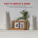 Christmas Decorations, Ceramic Christmas Tree, Small Farmhouse Christmas Decor Trees for Table Top, Mantle, Set of 2 (9.5" H & 7.5" H)