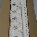 Mkono Macrame Magazine Rack Boho Storage Holder Standing Basket for Books, Newspapers, Swaddle Blanket, Dorm Essentials, Living Room, Bathroom, Office, Nursery, Home Decor, Medium Size, 14”L x 10”W