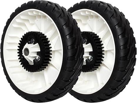 115-4695 Lawn Mower Rear Wheels Replaces Toro 115-4695 138-3216 - Drive Wheel Plastic Gear Assebmly 8" Compatible with 20332 20333 20334 22" Recycler Push Lawn Mower - 2 Pack