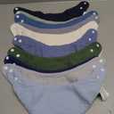 Yoofoss Muslin Baby Bibs 10 Pack 100% Organic Cotton 6-Layer Soft Absorbent Drool Bandana Baby Bibs for Drooling and Teething for Boys and Girls, Gradient Blue